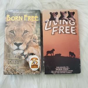 Set of 2 Born Free & Living Free VHS Tapes Movies